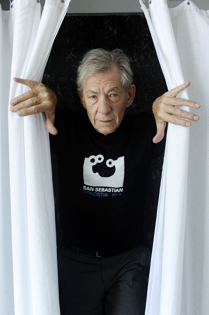 09/23/2009. 57th San Sebastian Internationnal Film Festival. Close up of English actor Sir Ian McKellen